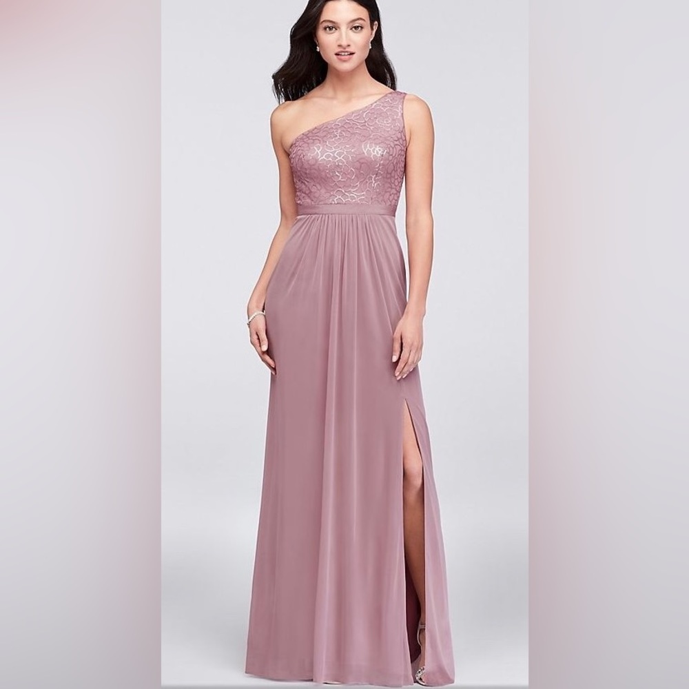Bridesmaids dress, formal dress, purple, mauve, sequin, a line, flowy size 4